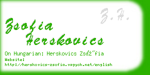 zsofia herskovics business card
